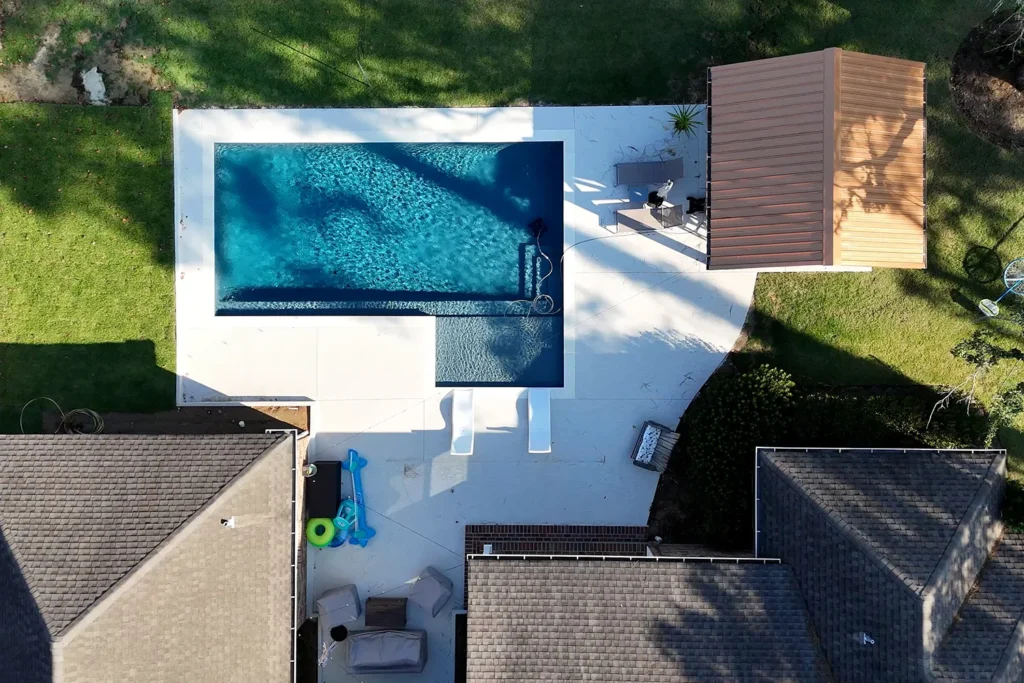 inground pool deck